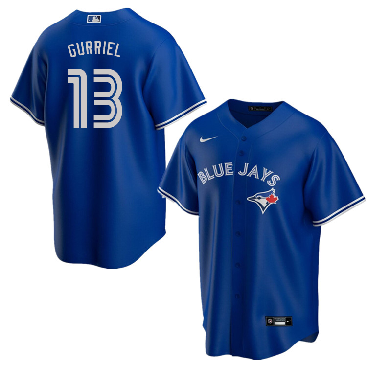 Nike Men #13 Lourdes Gurriel Toronto Blue Jays Baseball Jerseys Sale-Blue - Click Image to Close